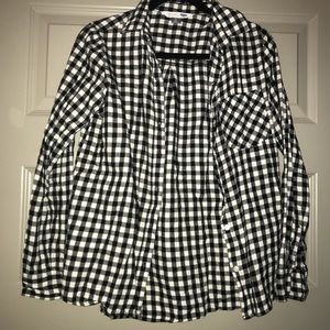 Old Navy checkered print flannel